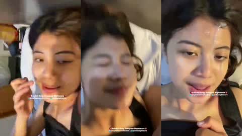 crot banyak di muka cewek yang imut parah !